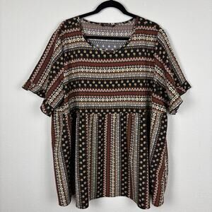 Bloomchic Boho Top 20 Peasant Festival Colorful Roomy Boxy Ruffled Lightweight